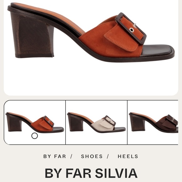 By Far Silvia brown suede sliders sandals 37 - Picture 7 of 8